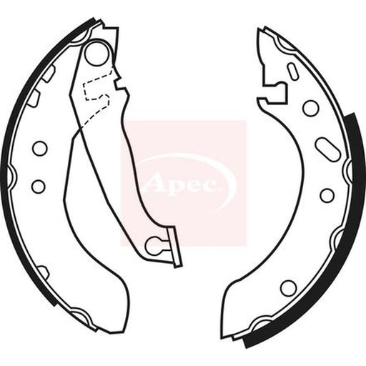 Apec Brake Shoe Set Axle Kit fits Ford Courier Box Body 1996-2003 1.3 1.4 1.8