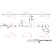 Apec Handbrake Cable Right Rear CAB1444