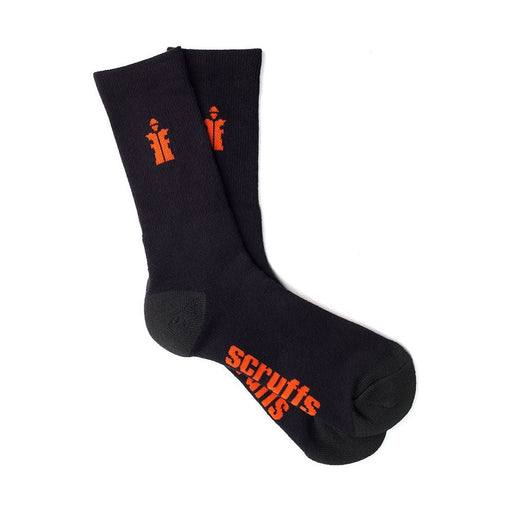 Scruffs Worker Socks Black 3pk Size 3 - 6.5 / 36 - 40 Scruffs - Dynamic Drive