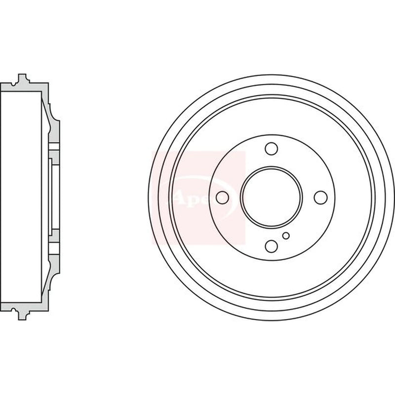 Apec Brake Drum Assembly Rear DRM9202