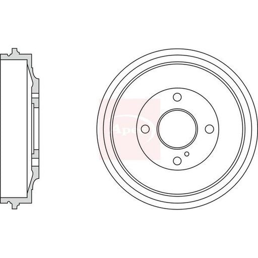 Apec Brake Drum Assembly Rear fits Ford B-Max 2012-2017 1.0 1.4 1.5 1.6