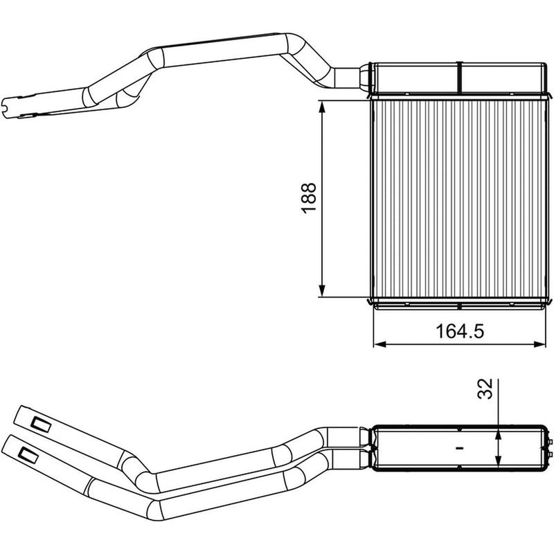 Valeo Heater Matrix Core Heat Exchanger Front 812367