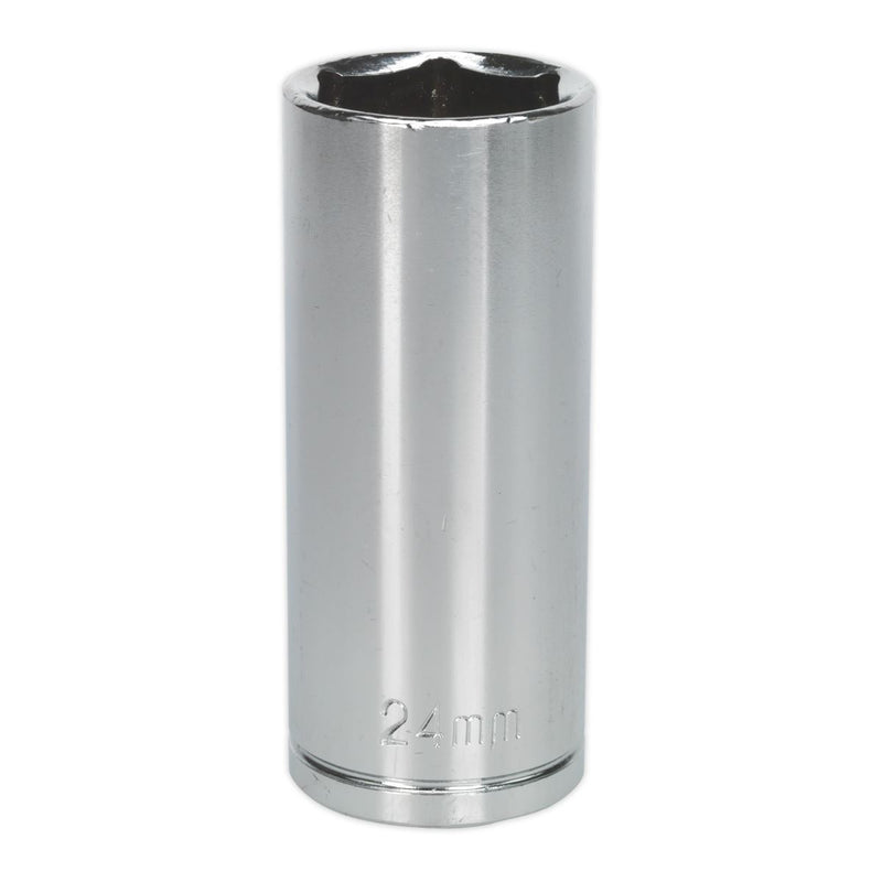 Seigen by Sealey WallDrive Socket 24mm Deep 1/2"Sq Drive S0679 Seigen by Sealey  - Dynamic Drive