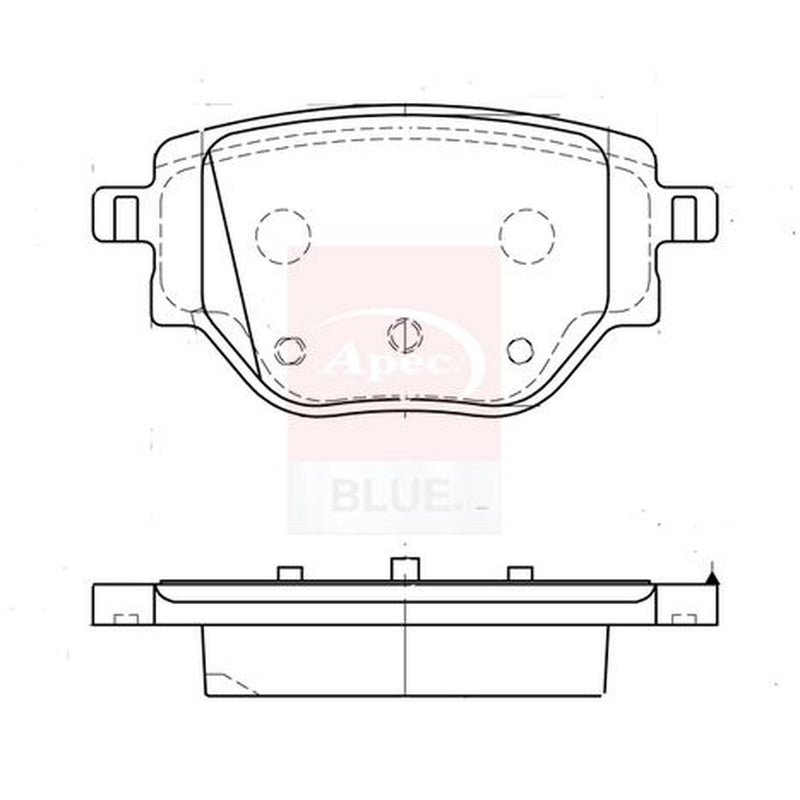 Apec Front & Rear Brake Discs & Pads fits Peugeot 2008 II 2019 on 1.2
