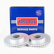 Borg & Beck Front Brake Vented Discs & Pads fits Nissan Serena 1999-2005 2.0