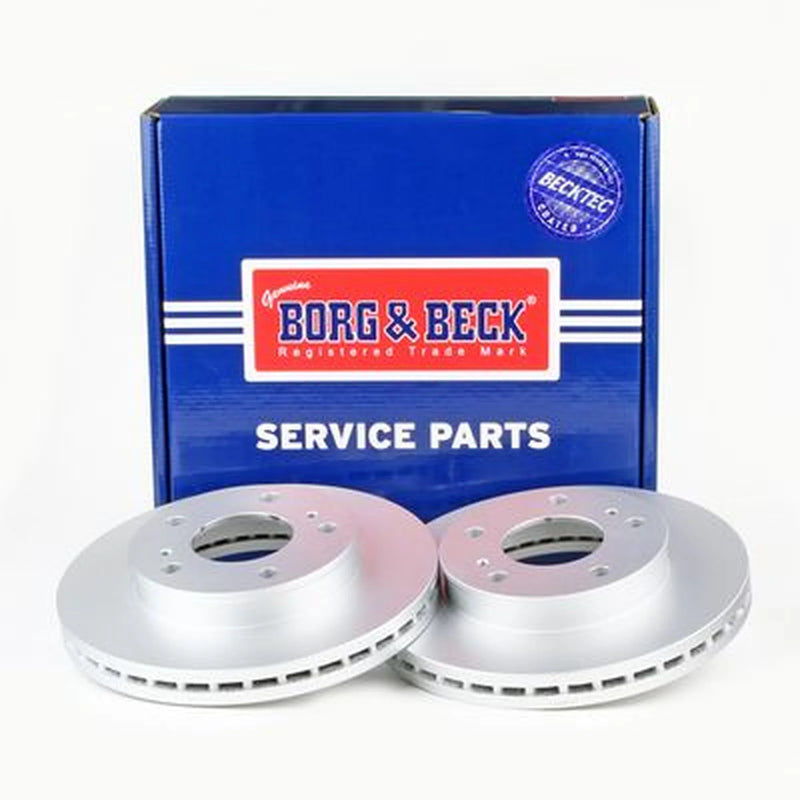 Borg & Beck Front Brake Vented Discs & Pads fits Nissan Serena 1999-2005 2.0