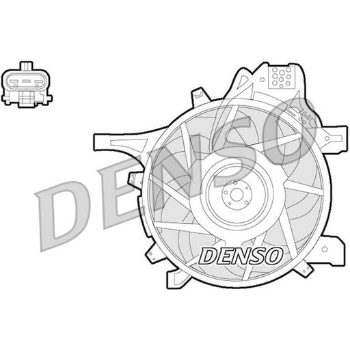 Denso Engine Cooling Fan fits Opel Combo Box Body/Mpv 2001 on 1.7