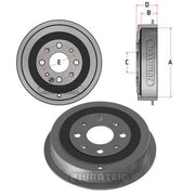 Juratek Brake Drum Assembly Rear fits Fiat Grande Punto 2005 on 1.2