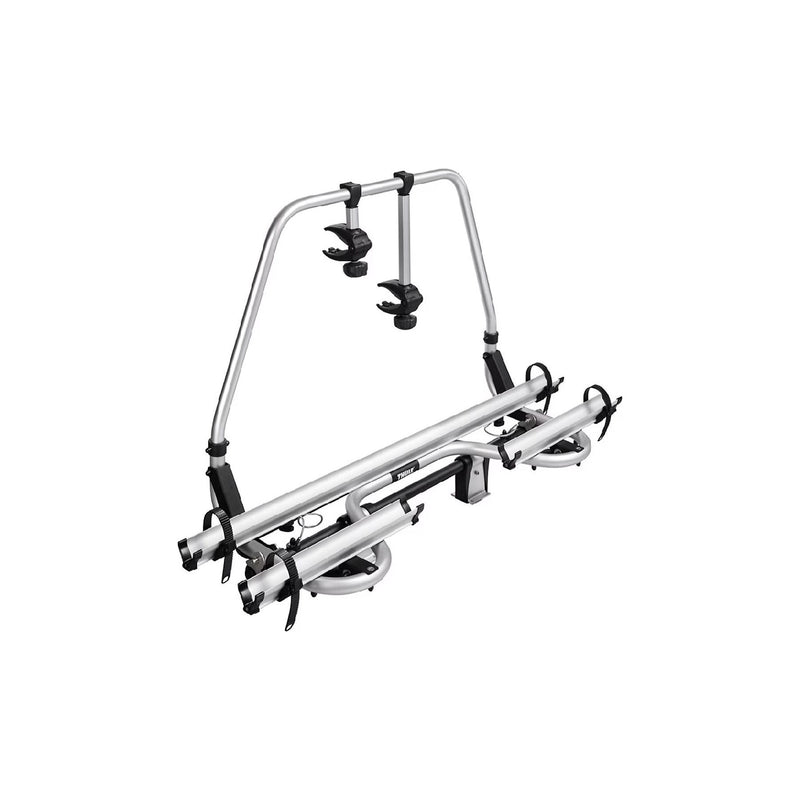 Thule Caravan Superb Short 2-bike a-frame caravan bike rack anodised gray Thule - Bars 4 Cars