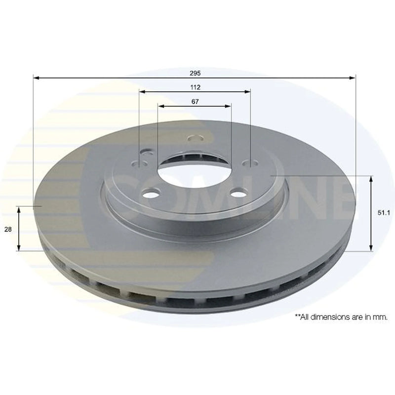 Comline Front Brake Discs & Pads fits Mercedes-Benz Gla-Class 2013-2019