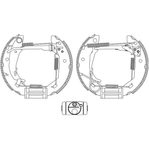 Mintex Brake Shoe Set Axle Kit fits Mercedes-Benz A-Class 1997-2004
