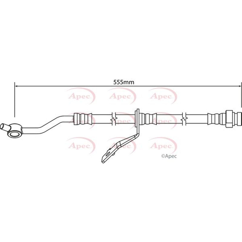Apec Brake Hydraulic Hose Line Front Left fits Hyundai IX35 2009-2015