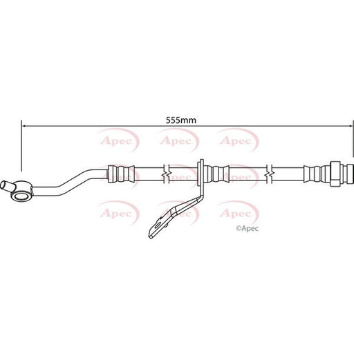 Apec Brake Hydraulic Hose Line Front Left fits Hyundai IX35 2009-2015