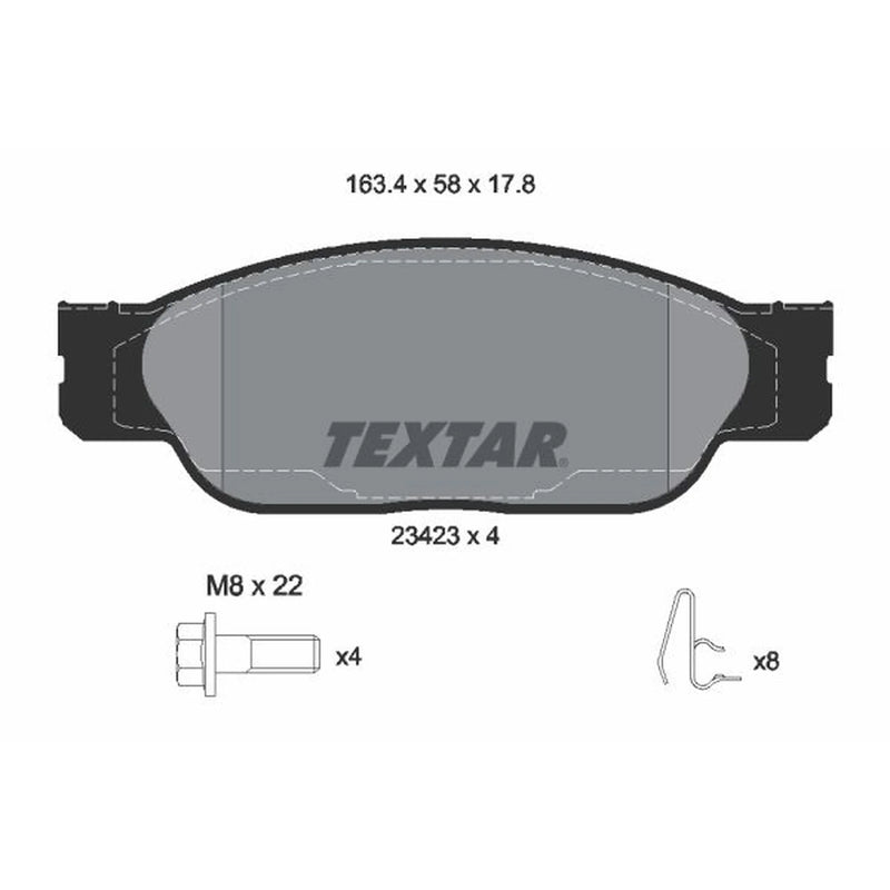 Textar Front Brake Pad Set 2342301
