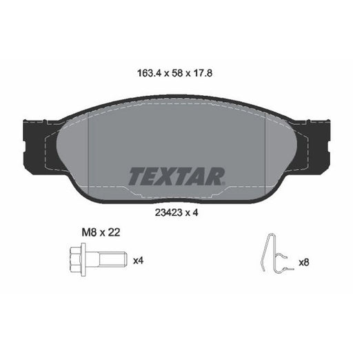 Textar Front Brake Pad Set 2342301