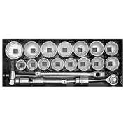 Sealey Socket Set 21pc 1"Sq Drive 6pt WallDrive Metric S0768 Sealey - Dynamic Drive