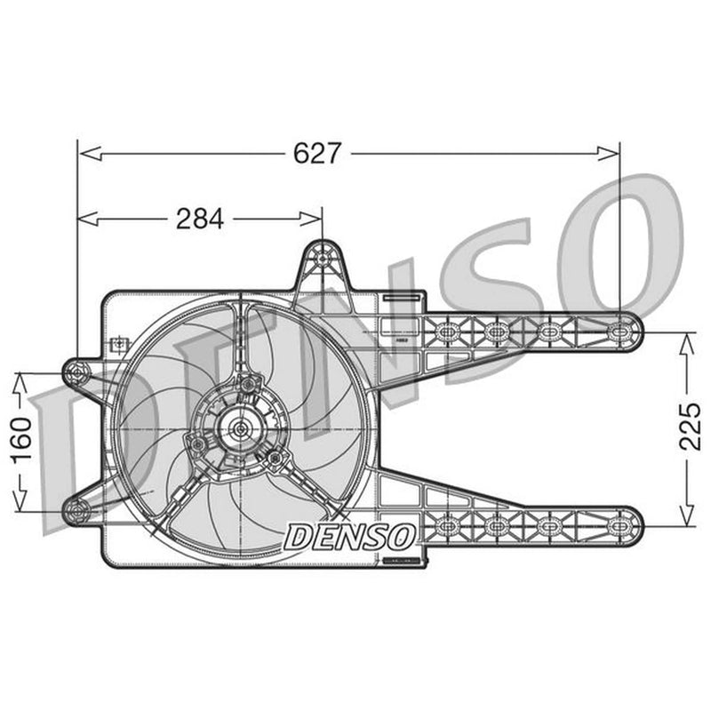Denso Engine Cooling Fan fits Fiat Punto 1993-1999 1.2