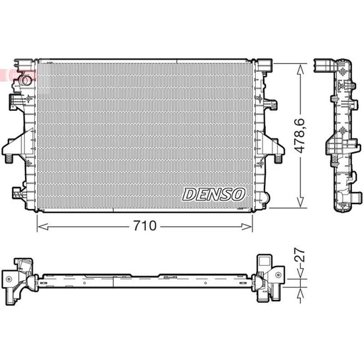 Denso Engine Radiator fits VW Caravelle 2015-2019 2.0