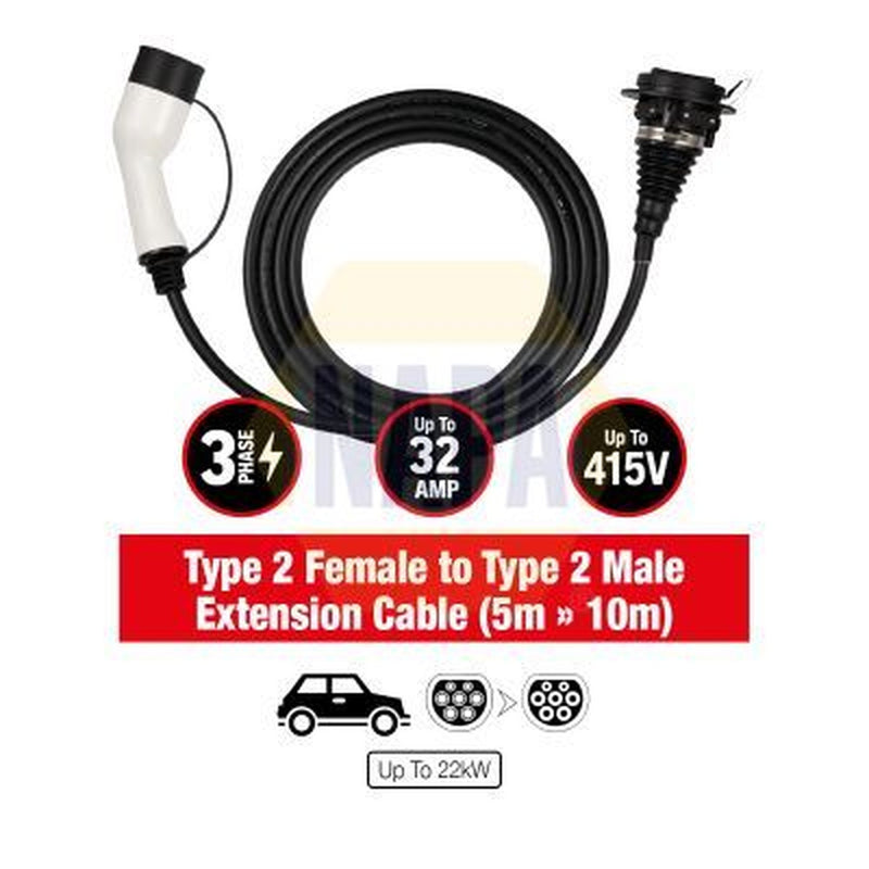 NAPA Electric Vehicle Charging Cable Charging plug type 2 fits Aiways U5 2020 on