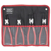 Sealey Internal/External Circlip Pliers Set 4pc 230mm AK8456 Sealey - Dynamic Drive