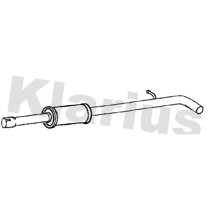 Klarius Box With Centre Pipe Centre fits Renault Clio IV 2012-2021 1.2