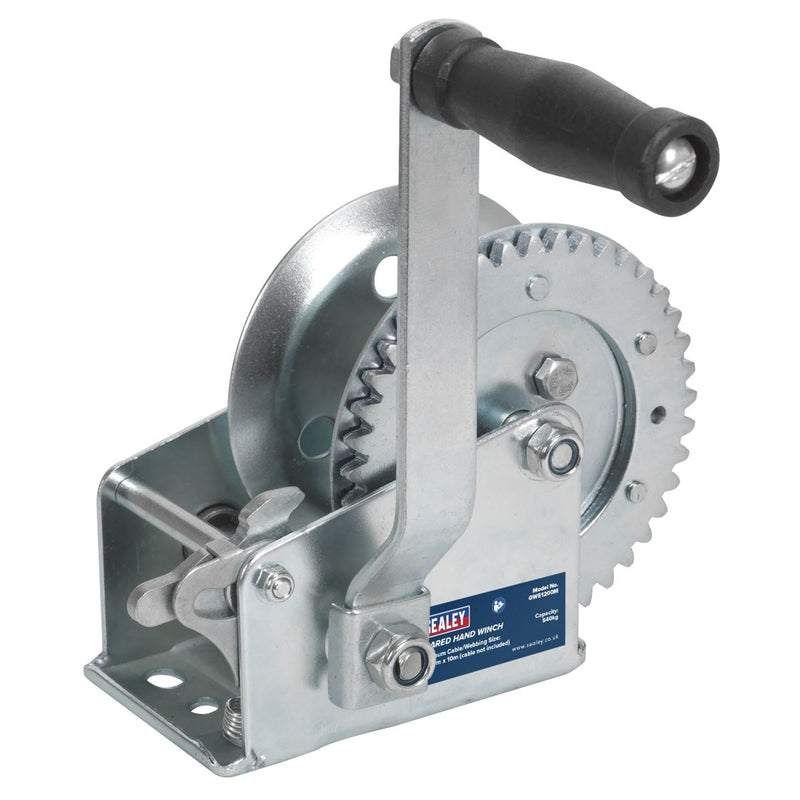 Sealey Geared Hand Winch 540kg Capacity GWE1200M Sealey - Dynamic Drive