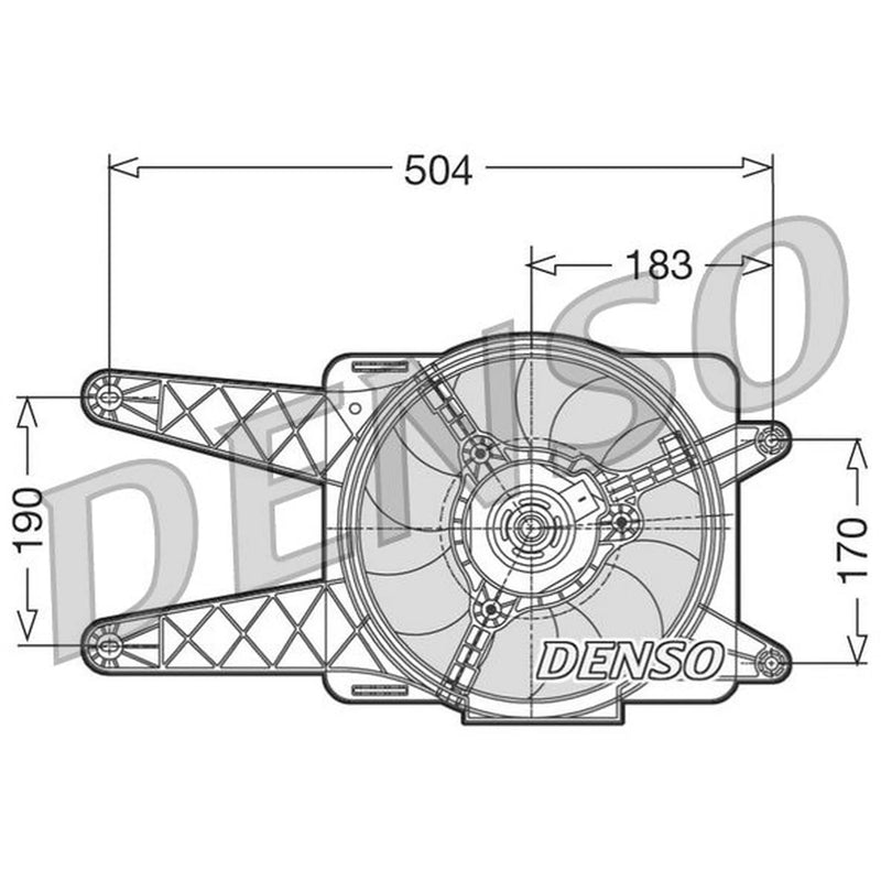 Denso Engine Cooling Fan fits Fiat Seicento / 600 1998-2010 1.1