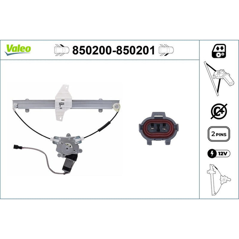 Valeo Electric Window Regulator Lifter Right Front 850201