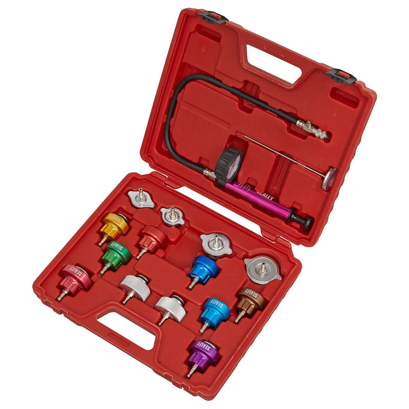 Sealey Cooling System Pressure Test Kit 16pc VS006 Sealey - Dynamic Drive