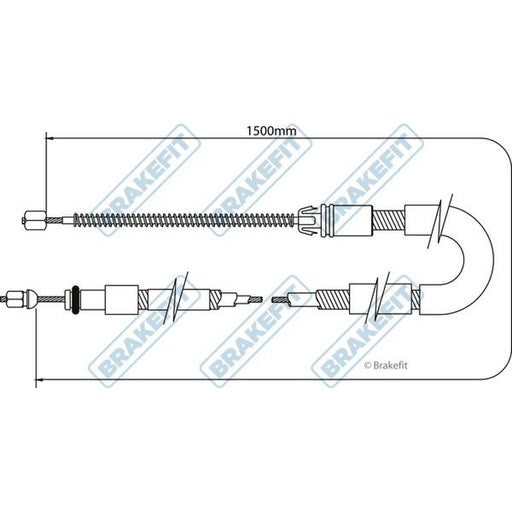 Apec Handbrake Cable Right Rear fits Citroën Xsara 1997-2005 1.4 1.6 1.8 1.9