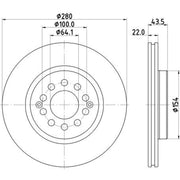 Mintex 2 x Internally Vented Brake Discs fits MG Zs SUV 2017 on 1.0 1.5