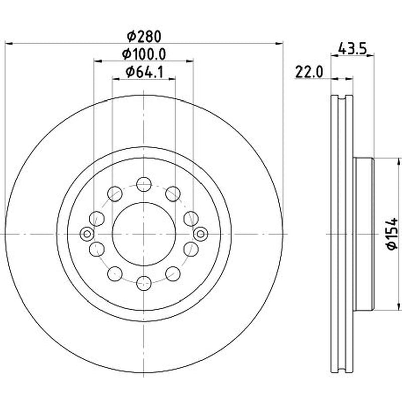 DON Front Brake Internally Vented Discs & Pads fits MG Zs SUV 2017 on 1.0 1.5