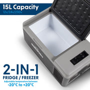 Dellonda Portable Fridge Freezer/Cool Box with LED Display 15L DL12 Dellonda - Dynamic Drive
