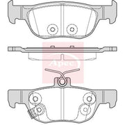 Apec Rear Brake Pad Set PAD2355