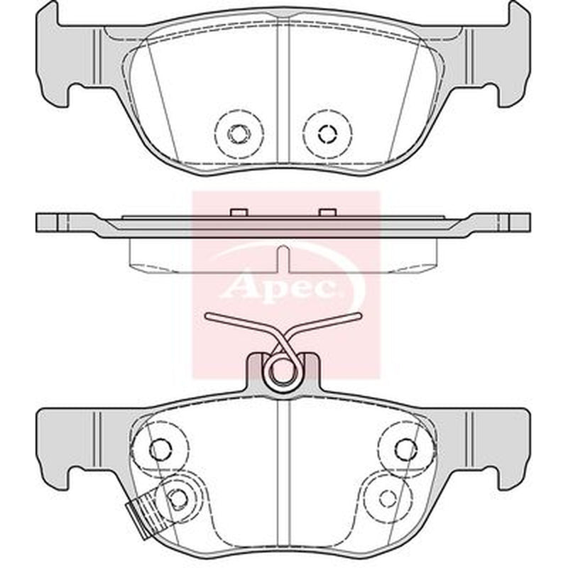 Apec Rear Brake Pad Set fits Mazda 3 2018-2021 1.5 1.8 2.0