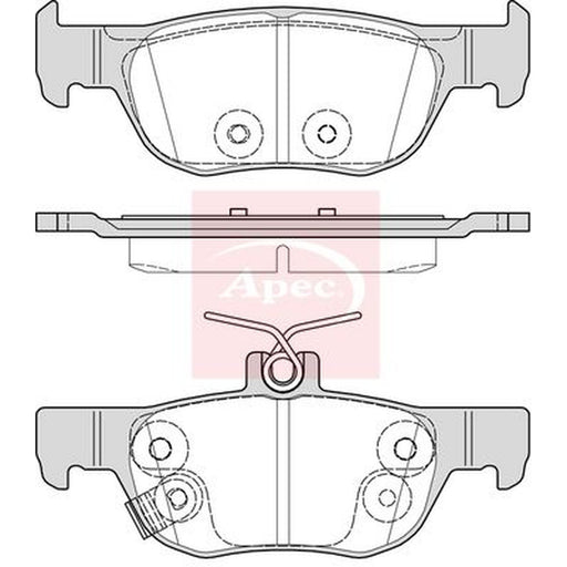 Apec Rear Brake Pad Set fits Mazda 3 2018-2021 1.5 1.8 2.0