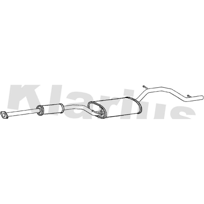 Klarius Box With Tail Pipe Rear fits Mazda 3 2003-2009 1.3 1.6