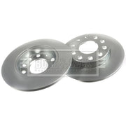 Borg & Beck Rear Brake Solid Discs & Pads fits Audi Coupe B3 1990-1992