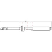 Apec Brake Hydraulic Hose Line Rear fits Ford Focus III 2010-2020