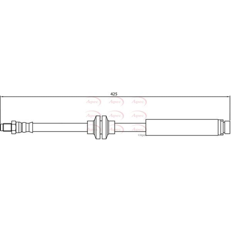 Apec Brake Hydraulic Hose Line Rear fits Ford Focus III 2010-2020