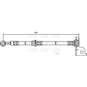 Apec Brake Hydraulic Hose Line Front Right fits Hyundai Santa Fé I 2000-2006