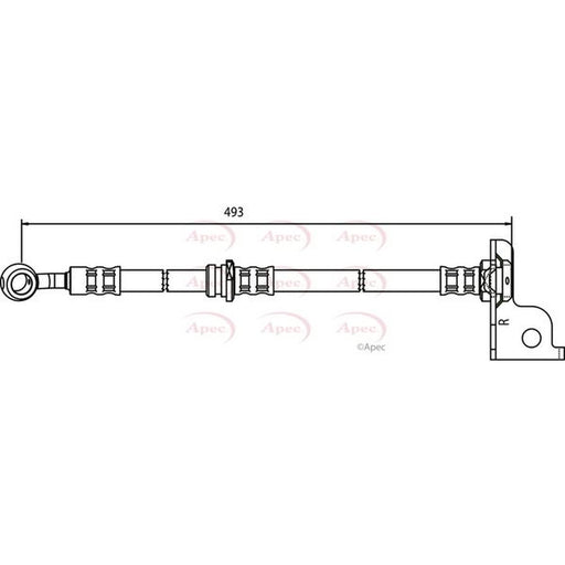 Apec Brake Hydraulic Hose Line Front Right fits Hyundai Santa Fé I 2000-2006