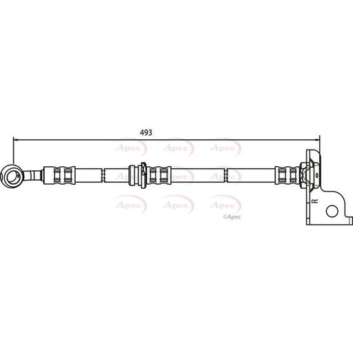 Apec Brake Hydraulic Hose Line Front Right HOS3573