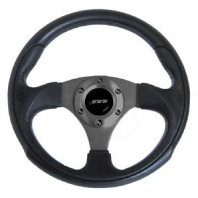 320mm Black Moulded Steering Wheel + Boss fits Vauxhall Corsa 85>94 Mountney Classic  - Dynamic Drive