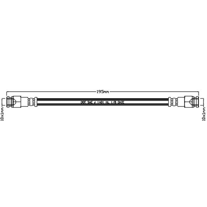Juratek Brake Hydraulic Hose Line Right JBH1267