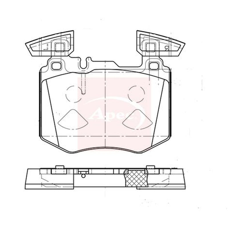 Apec Front Brake Pad Set fits Mercedes-Benz Glc 2015-2023