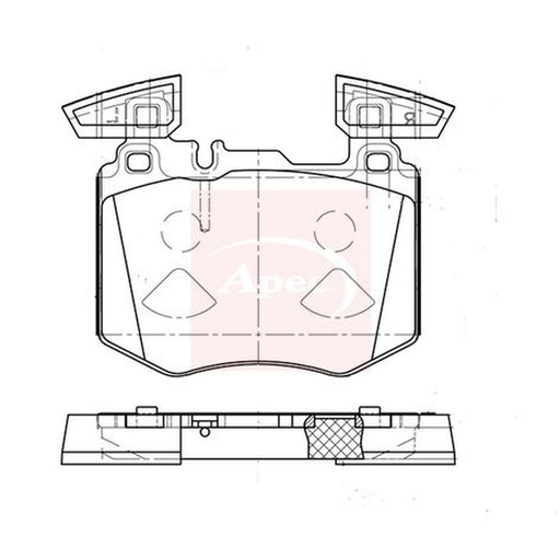 Apec Front Brake Pad Set fits Mercedes-Benz Glc 2015-2023