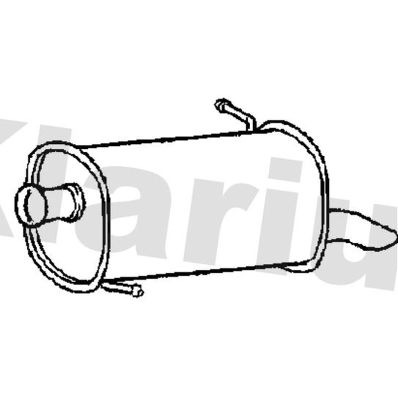 Klarius Box With Tail Pipe Rear fits Kia Venga 2010-2019 1.4 1.6