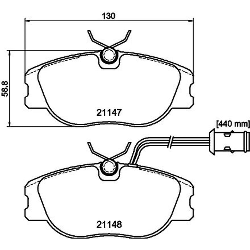 Mintex Front Brake Pad Set fits Alfa Romeo 164 1987-1998 2.0 2.5 3.0