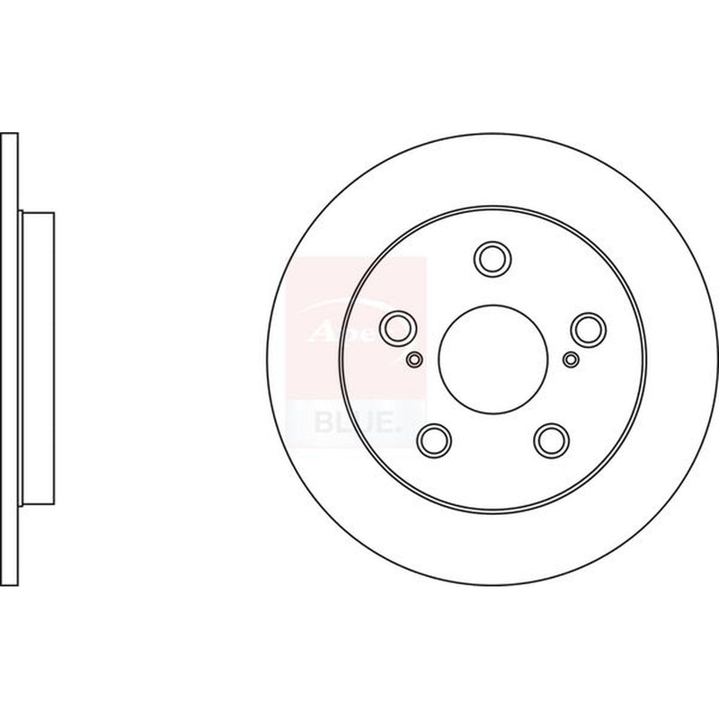 Apec 2 x Solid Brake Discs fits Toyota Auris 2006-2012 1.33 1.4 1.5 1.6 1.8
